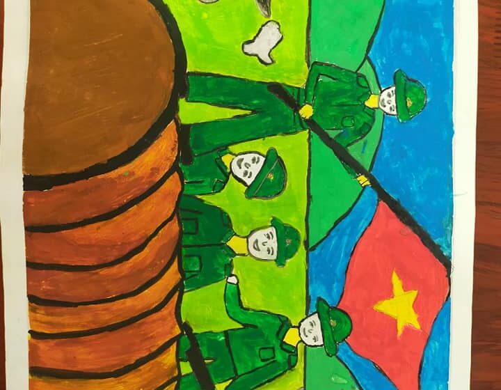  Cuộc thi Vẽ tranh của thiếu niên nhi đồng về chiến thắng Điện Biên Phủ và hình ảnh Điện Biên Phủ hôm nay của trường THCS Pác Miầu
